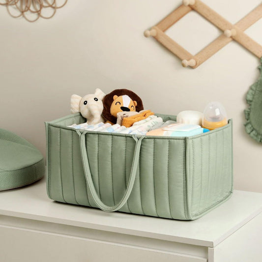 Cozy Diaper Caddy Organizer with Padded Dividers - Perfect Nursery Storage Basket for Diapers, Baby Shower Gifts, and Diaper Station Organization