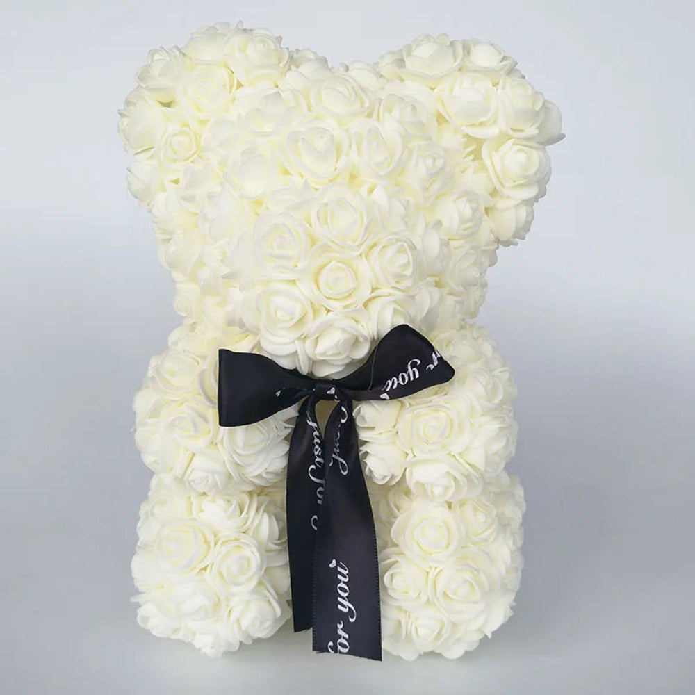 24.99cm Foam Floral Bear for Various Occasions - Perfect Romantic Gift & Decoration