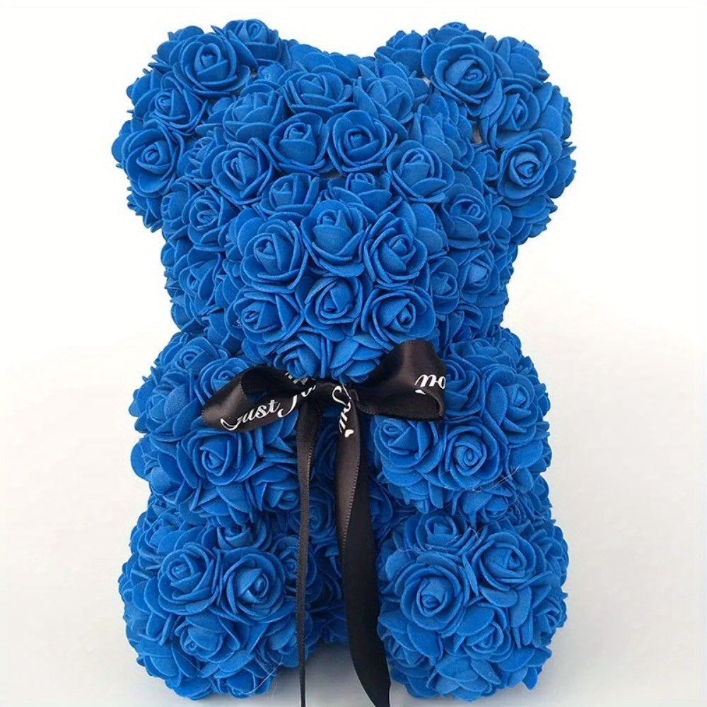 24.99cm Foam Floral Bear for Various Occasions - Perfect Romantic Gift & Decoration