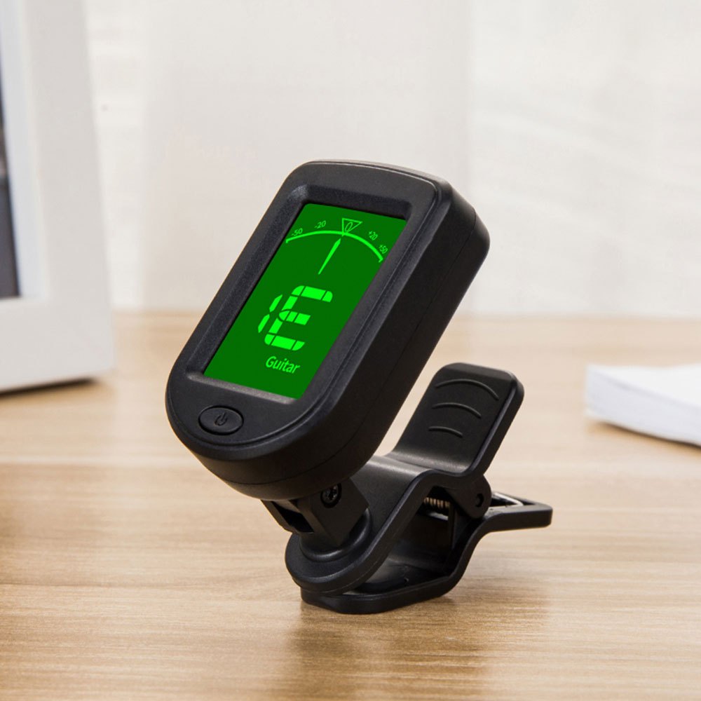 JT-02 Clip-On Electronic Tuner for Bass, Guitar, Violin, Ukulele - Rotatable and Sensitive