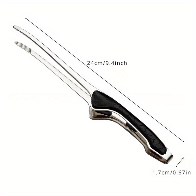 Stainless Steel Kitchen Tongs with Non-Slip Grip for Cooking and Grilling - Heat Resistant BBQ Tongs for Barbecue Grill