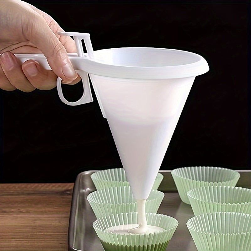 Versatile Plastic Cake Funnel Dispenser for Baking, Oil, Wine, and More - Ideal for Home Chefs and Bakers - Food-Safe Multi-Purpose Kitchen Tool