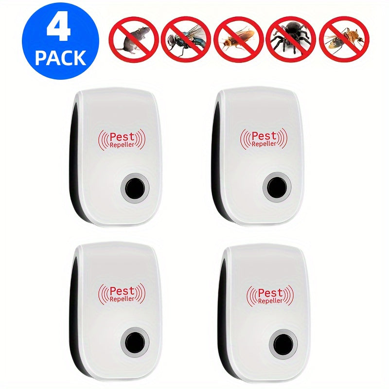 2/4/6pcs Soundwave Technology Pest Repeller for indoor pest control. Repels mosquitoes and insects. Perfect for home, office, and more.