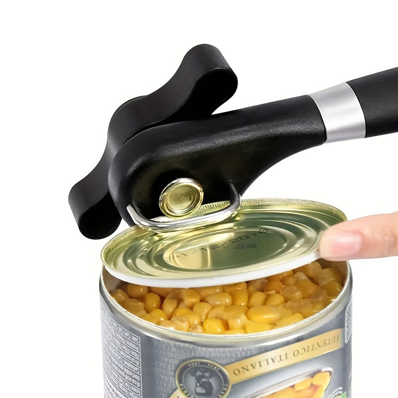 Convenient Stainless Steel Can Opener - Comfortable to Use, Versatile, Manual Operation, Safe & Travel-Friendly, No Power Needed - Perfect for Household & College Living