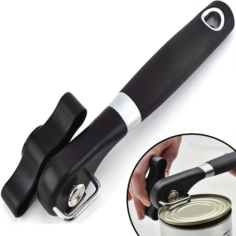 Convenient Stainless Steel Can Opener - Comfortable to Use, Versatile, Manual Operation, Safe & Travel-Friendly, No Power Needed - Perfect for Household & College Living