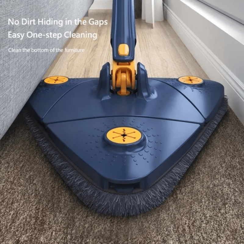 Multifunctional Triangle Dust Mop with Rotating Head and Adjustable Handle - Includes 5/10 Reusable Pads for Versatile Cleaning in Any Room of the House