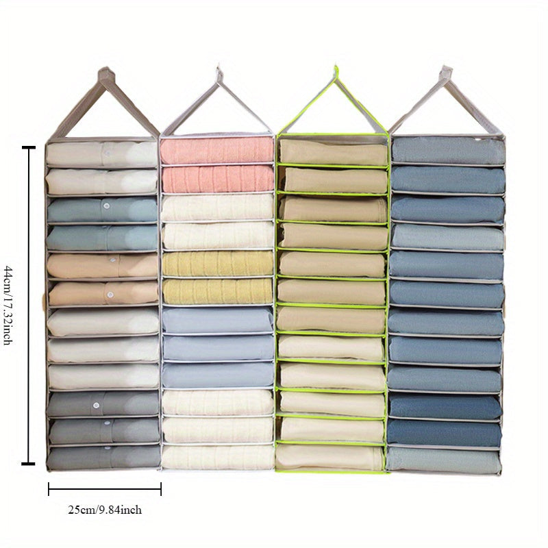 Compact Foldable Clothes Organizer with Drawer - Ideal for Dorms and Home Use, Fabric Storage Box for Undergarments and Seasonal Clothing, Convenient Seasonal Apparel Storage Solution, Hanging Bag Included