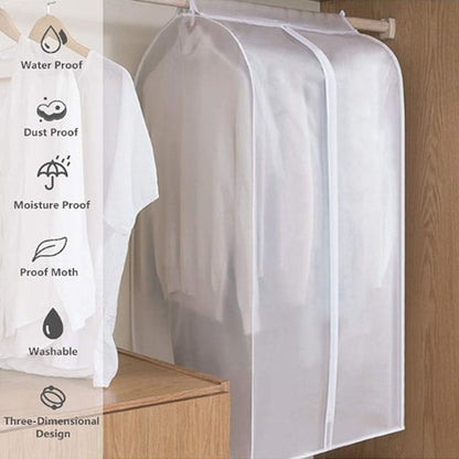 [Top Pick] Spacious Garment Bag with Zipper and Magic Tape - Enhanced Closet Organizer for Suits, Coats, and More with Dust-Proof Design