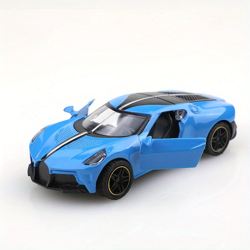 Die-Cast Alloy Racing Car Model - Stylish and Detailed Simulation Vehicle with Spoiler and Exhaust Tips, Perfect Gift for Auto Enthusiasts, Home Decor and Boys' Rooms|Racing Style Model|Plastic Metal Combination