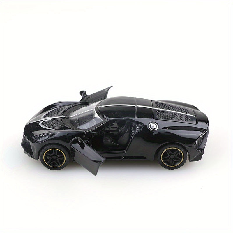 Die-Cast Alloy Racing Car Model - Stylish and Detailed Simulation Vehicle with Spoiler and Exhaust Tips, Perfect Gift for Auto Enthusiasts, Home Decor and Boys' Rooms|Racing Style Model|Plastic Metal Combination