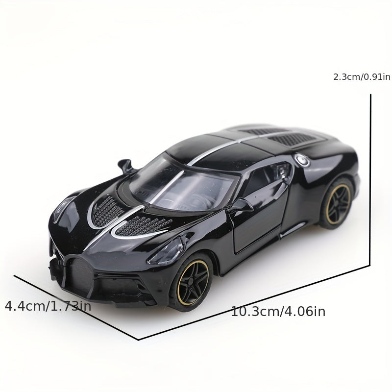 Die-Cast Alloy Racing Car Model - Stylish and Detailed Simulation Vehicle with Spoiler and Exhaust Tips, Perfect Gift for Auto Enthusiasts, Home Decor and Boys' Rooms|Racing Style Model|Plastic Metal Combination