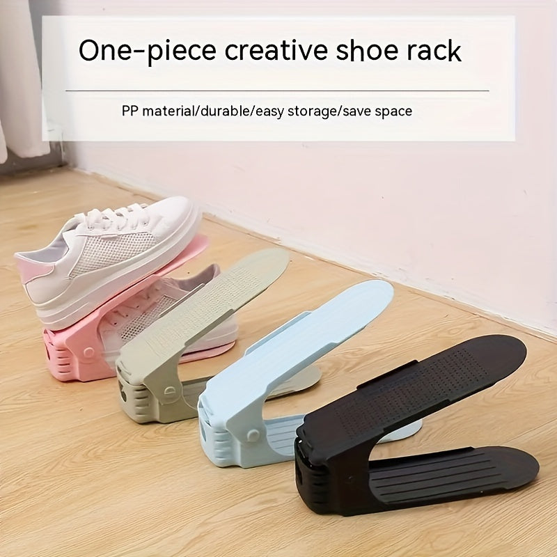 Adjustable Plastic Shoe Rack - Space Saving Organizing Solution for Home, Entryway, Bedroom, or Dorm Room - Available in 5 Different Sizes: 1/ 5/ 10/ 16/ 22 Pieces