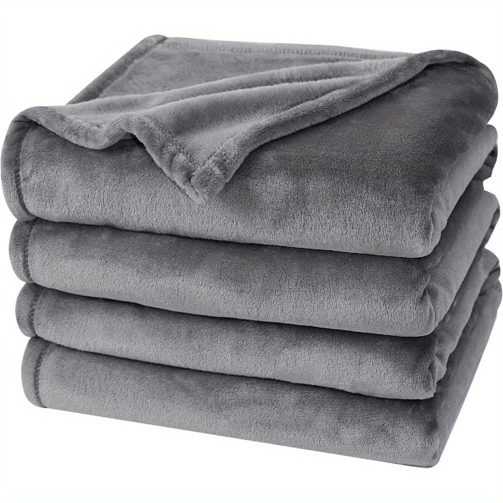 Luxurious Reversible Polyester Fleece Throw Blanket - Ultra Soft, No Shedding, No Pilling, All-Season Cozy Comfort for Bed, Couch, or Sofa - Chic and Elegant Glam Design, Perfect for any Décor.