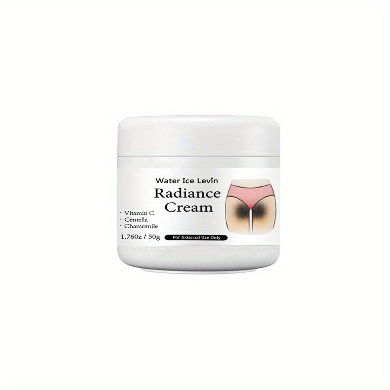 Water Ice Levin Radiance Cream, 1.76oz - Infused with Vitamin C, Nicotinamide & Centella for Illuminating Skin Care on Body, Underarm & Intimate Areas. Moisturizing & Exfoliating