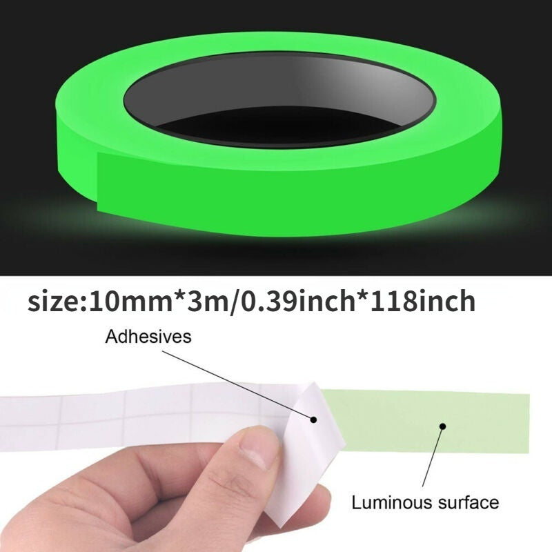 1 Roll Luminous Tape for Night Vision Safety and Home Decoration