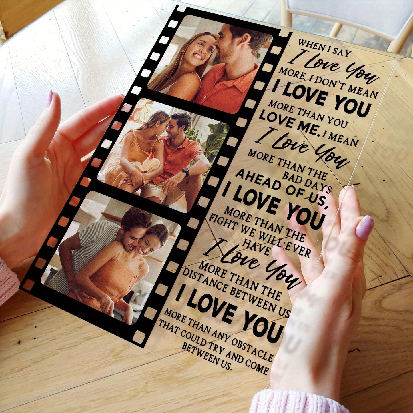 Personalized Acrylic Photo Plaque - A heartfelt tribute to love and connection - Ideal Anniversary Present for Couples, Friends, and Loved Ones