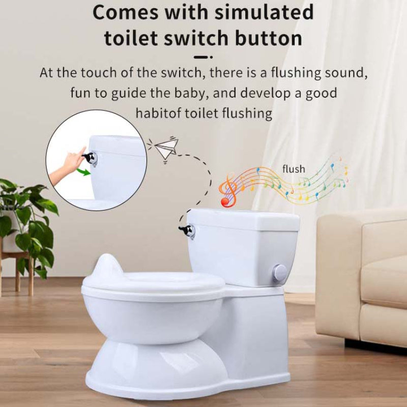 My Size Potty Training Toilet for Kids - Features Flush Sound and Realistic Design to Help Toddlers Gain Independence in the Bathroom - Easy to Clean Plastic Potty Suitable for Ages 0-8 Years.