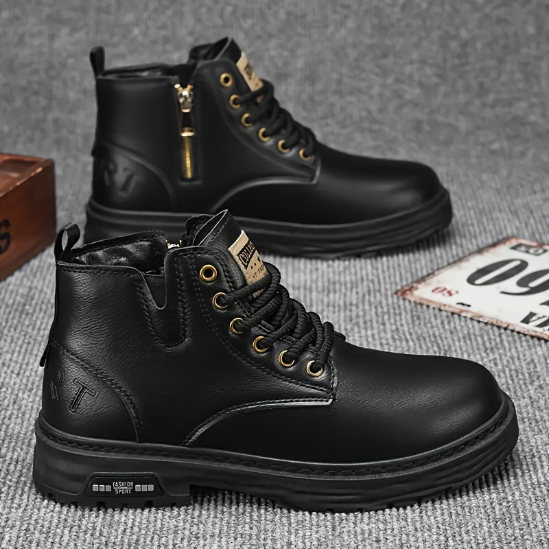 Fashionable lace-up men's boots, perfect for everyday walking and outdoor activities.