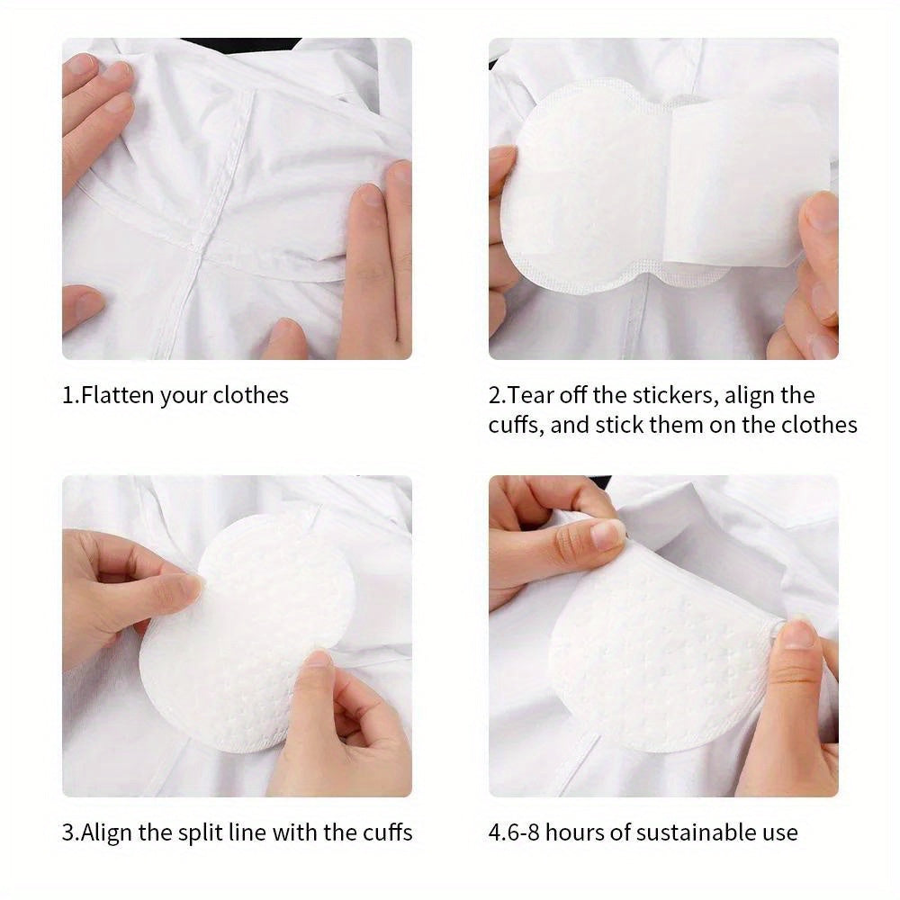 150 disposable underarm sweat pads with moisture-wicking technology and odor control for outdoor leisure.