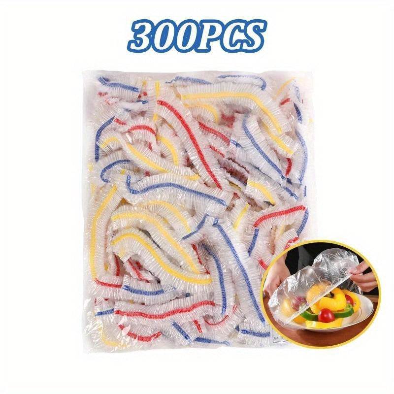 Colorful disposable food covers secure fresh-keeping film bags for kitchen bowl storage. Economical, convenient, multi-purpose.