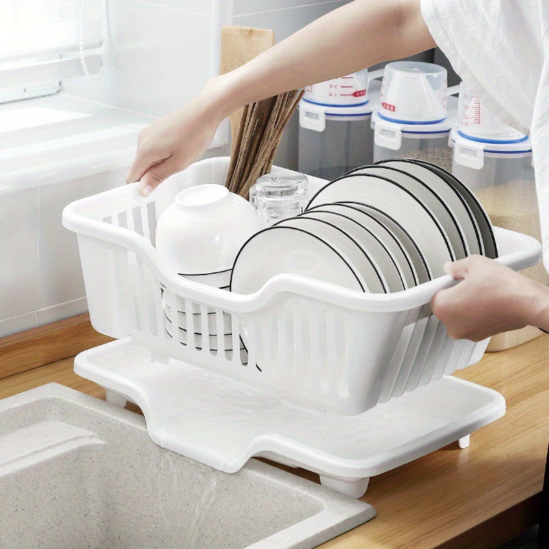 Make the most of your kitchen space with our spacious double-layer dish rack - simple to clean, and comes with handy organization accessories.