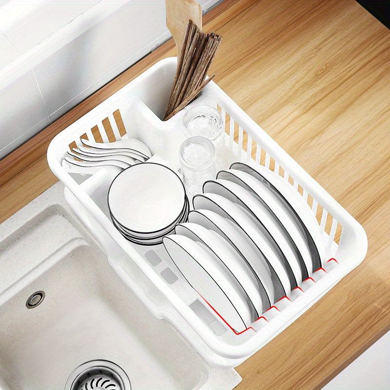 Make the most of your kitchen space with our spacious double-layer dish rack - simple to clean, and comes with handy organization accessories.