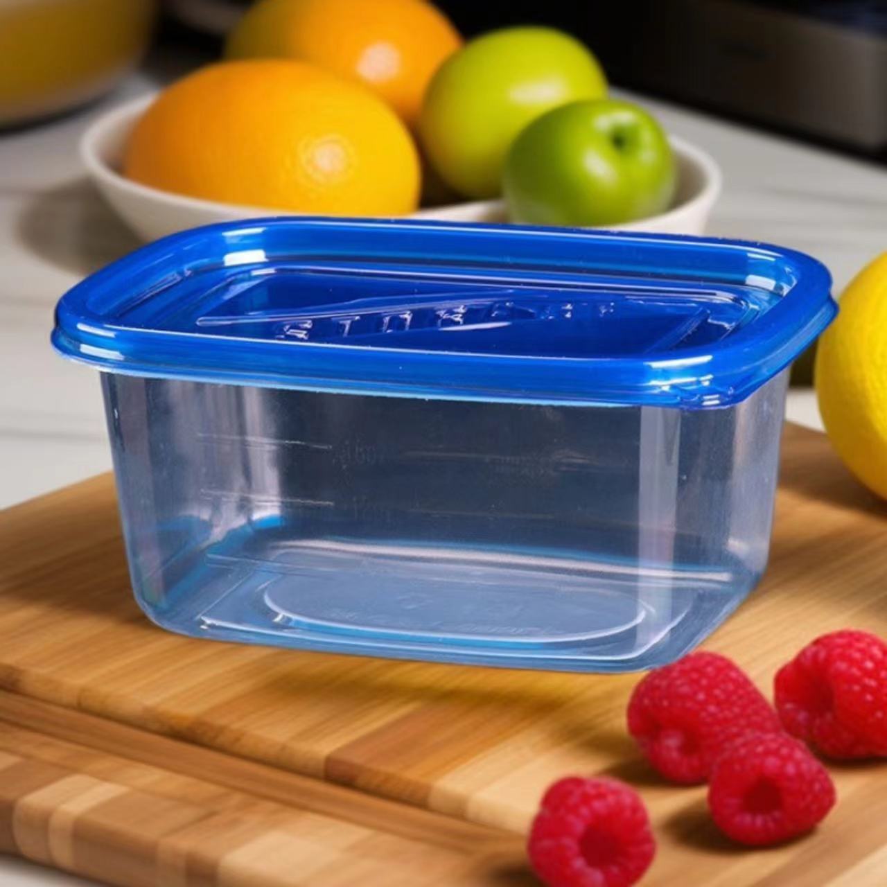 10 reusable plastic lunch boxes with lids, each holding 280ml - Ideal for storing food, yogurt, desserts, and more. Can be easily washed by hand.