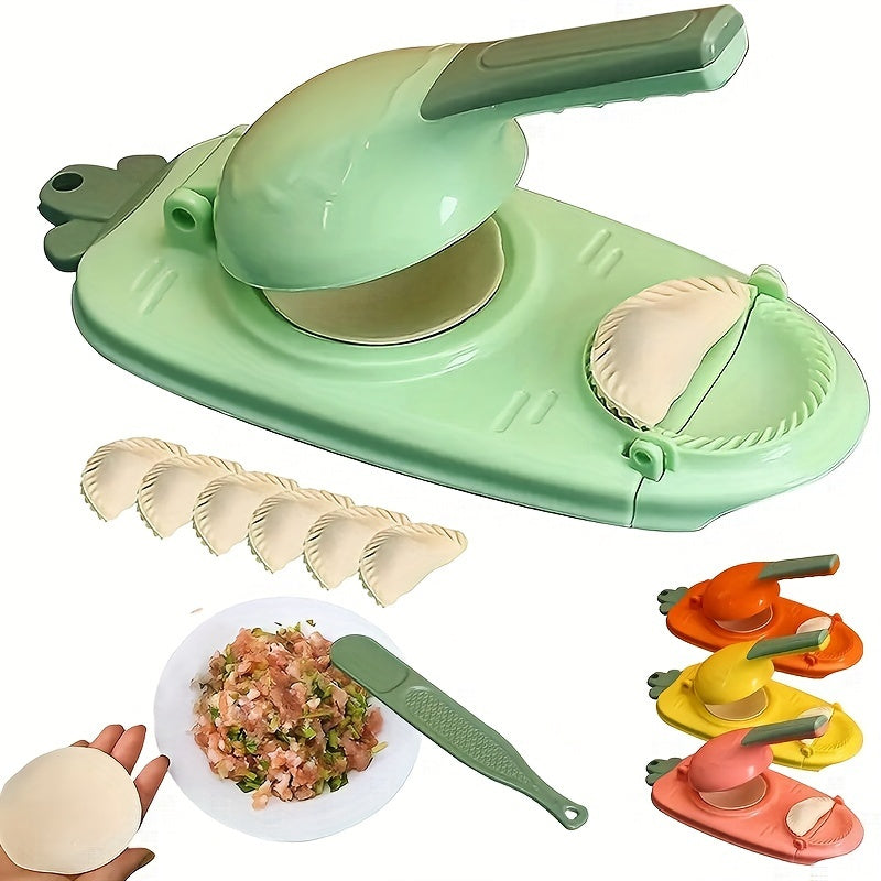 Manual Dumpling Maker, a 2-in-1 Tool for Easy Dough Pressing and Skin Wrapping, Ideal for Beginners in the Kitchen - Must-Have Gadget