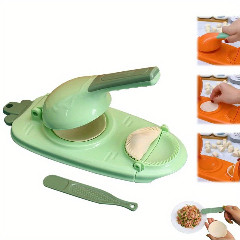 Manual Dumpling Maker, a 2-in-1 Tool for Easy Dough Pressing and Skin Wrapping, Ideal for Beginners in the Kitchen - Must-Have Gadget