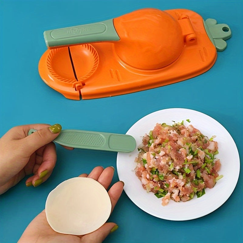 Manual Dumpling Maker, a 2-in-1 Tool for Easy Dough Pressing and Skin Wrapping, Ideal for Beginners in the Kitchen - Must-Have Gadget