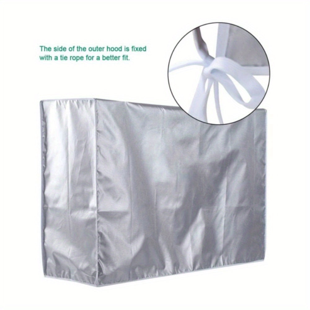 Protect your outdoor AC unit with our waterproof and dustproof air conditioner cover. Made with UV protective material, this sunscreen case comes with a tie rope for secure installation. No electricity is needed, making it a cost-effective solution for