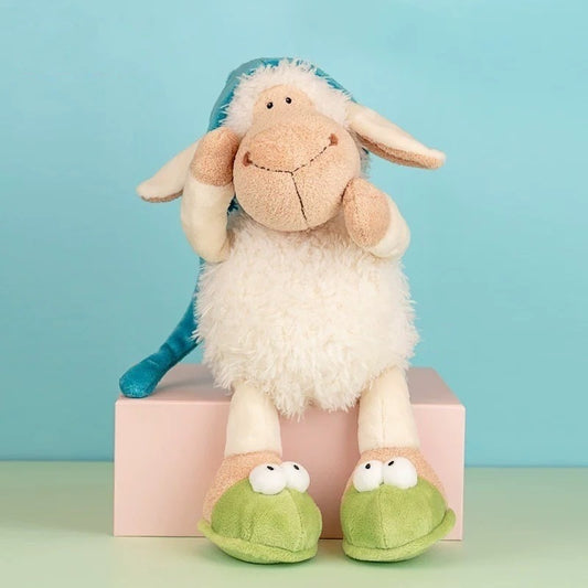 A Cute Sheep Stuffed Toy, Ideal for Birthdays, Holidays, and Christmas.