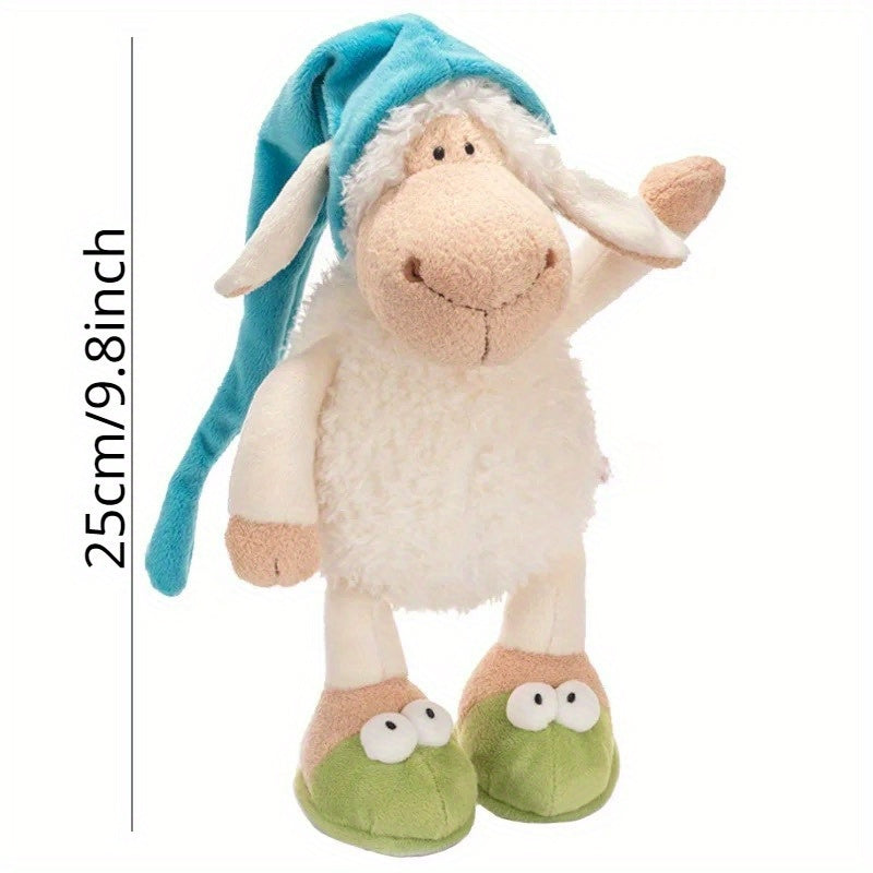 A Cute Sheep Stuffed Toy, Ideal for Birthdays, Holidays, and Christmas.