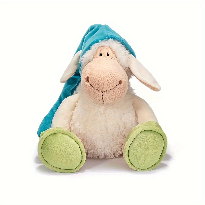 A Cute Sheep Stuffed Toy, Ideal for Birthdays, Holidays, and Christmas.