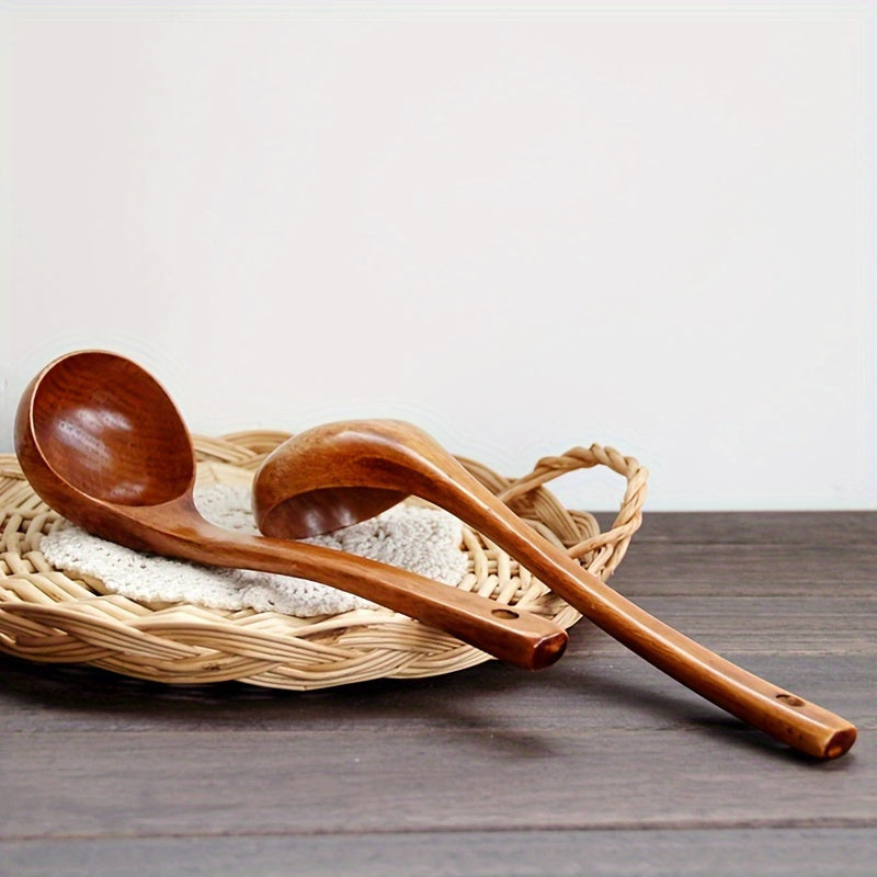 Stylish and durable wooden spoon with Japanese flair for cooking and serving