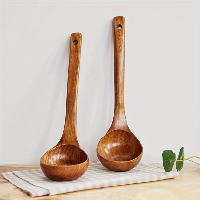 Stylish and durable wooden spoon with Japanese flair for cooking and serving