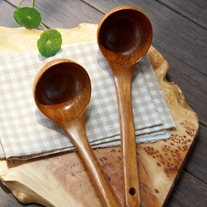 Stylish and durable wooden spoon with Japanese flair for cooking and serving