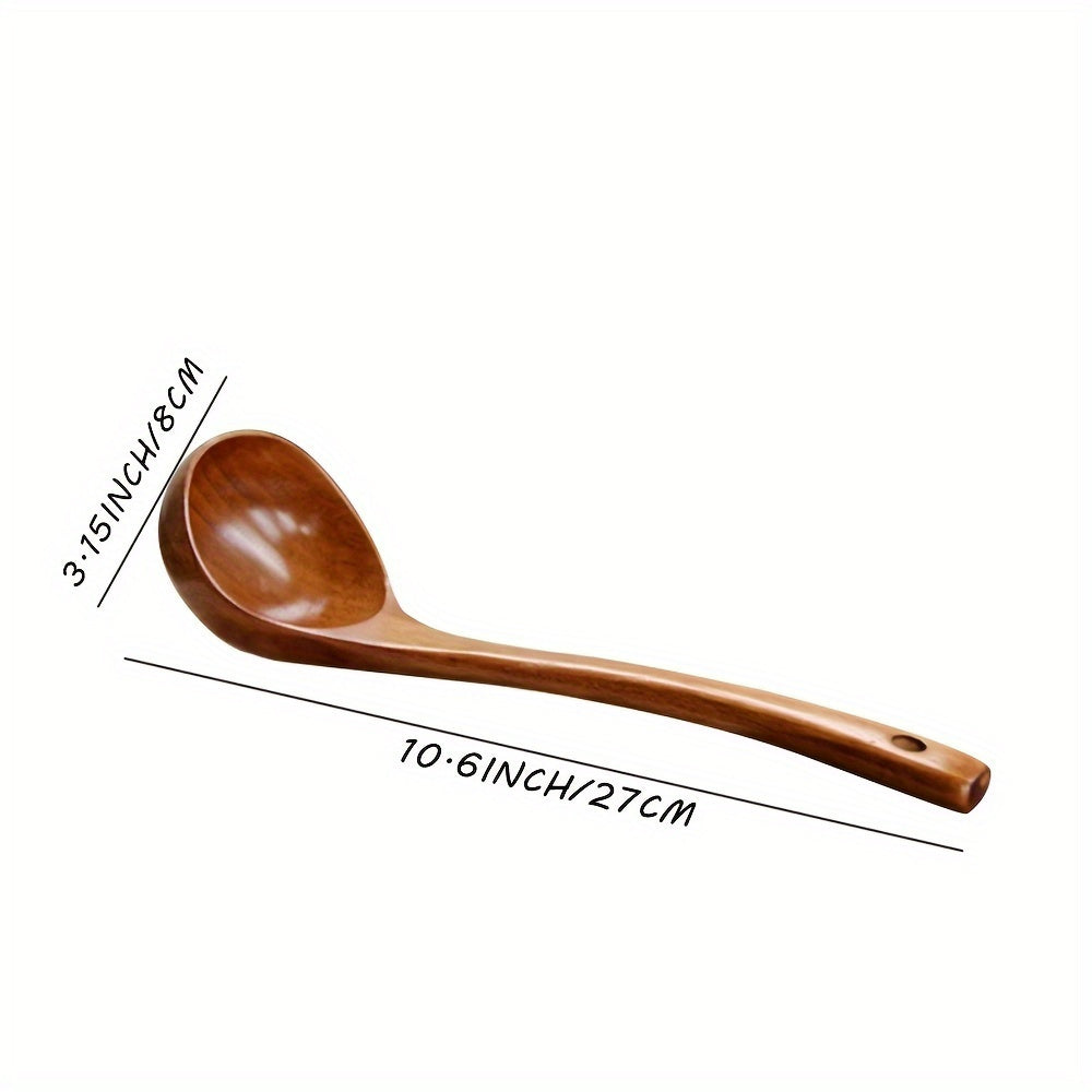 Stylish and durable wooden spoon with Japanese flair for cooking and serving