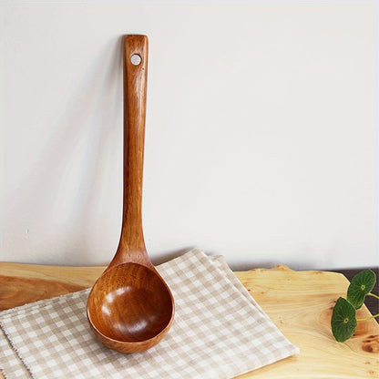 Stylish and durable wooden spoon with Japanese flair for cooking and serving