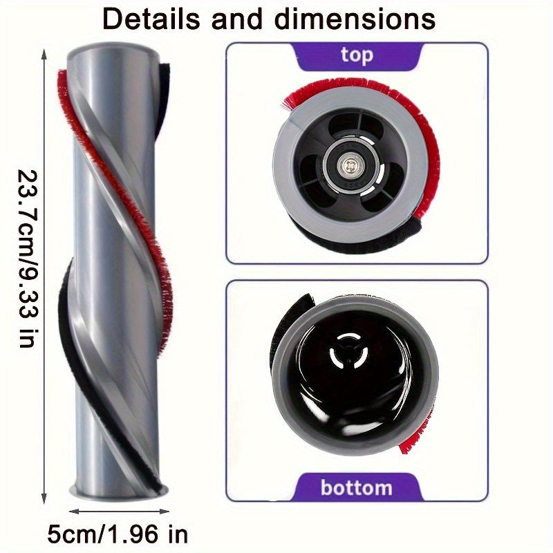 Replacement fabric dusting bar compatible with Dyson V11 Cordless Vacuum Cleaner roller brush - fits Parts 970135-01 & 970100-05.