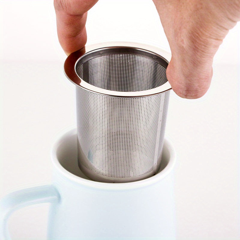 Essential Stainless Steel Tea Infuser with Fine Mesh Strainer for Loose Leaf Tea, Coffee, Juice, and Soy Milk - Perfect for Tea Lovers, Fruit Juice or Homemade Infusions - A Must-Have Kitchen Accessory