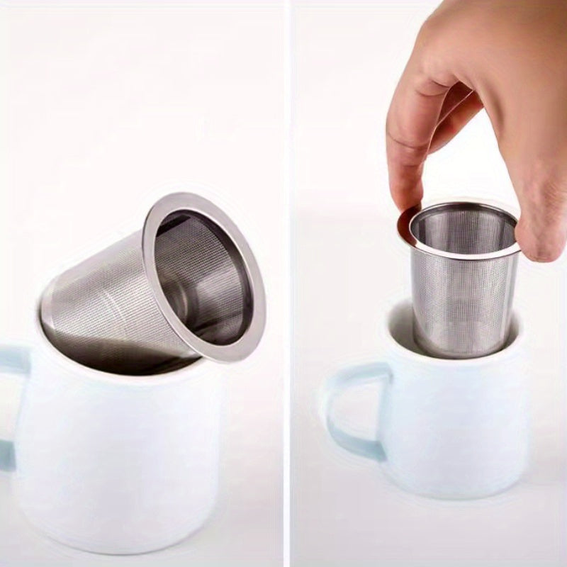 Essential Stainless Steel Tea Infuser with Fine Mesh Strainer for Loose Leaf Tea, Coffee, Juice, and Soy Milk - Perfect for Tea Lovers, Fruit Juice or Homemade Infusions - A Must-Have Kitchen Accessory