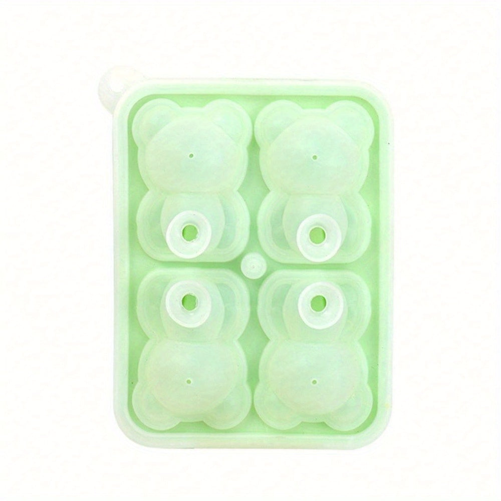 Silicone Ice Cube Tray in the Shape of Bears - Great for Making Popsicles, Ice Cream Bars, and More - Ideal for Valentine's Day and Oktoberfest Festivities