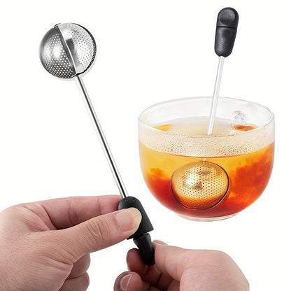 Stainless Steel Tea Infuser Tea Strainer with Long Handle - Fine Mesh for Loose Leaf Green Tea - Ideal for Mug and Teapot - Reusable and Convenient - Perfect for Easter, Valentine's Day, and Springtime