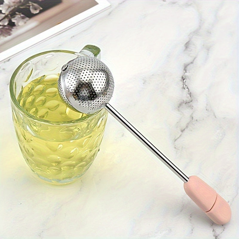 Stainless Steel Tea Infuser Tea Strainer with Long Handle - Fine Mesh for Loose Leaf Green Tea - Ideal for Mug and Teapot - Reusable and Convenient - Perfect for Easter, Valentine's Day, and Springtime