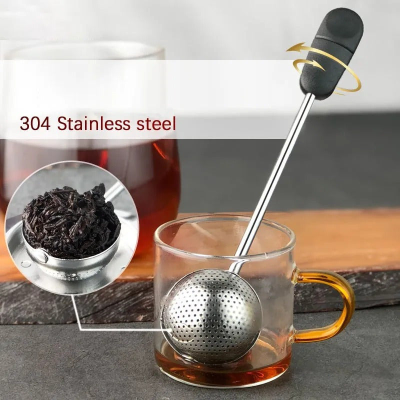 Stainless Steel Tea Infuser Tea Strainer with Long Handle - Fine Mesh for Loose Leaf Green Tea - Ideal for Mug and Teapot - Reusable and Convenient - Perfect for Easter, Valentine's Day, and Springtime