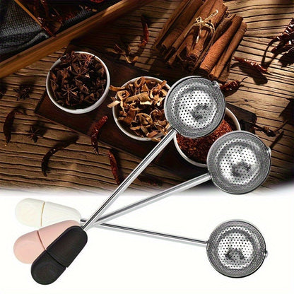 Stainless Steel Tea Infuser Tea Strainer with Long Handle - Fine Mesh for Loose Leaf Green Tea - Ideal for Mug and Teapot - Reusable and Convenient - Perfect for Easter, Valentine's Day, and Springtime