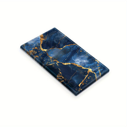 Elegant blue golden marble light switch cover for kitchen, office, bedroom, or bathroom. Stylish home décor upgrade.