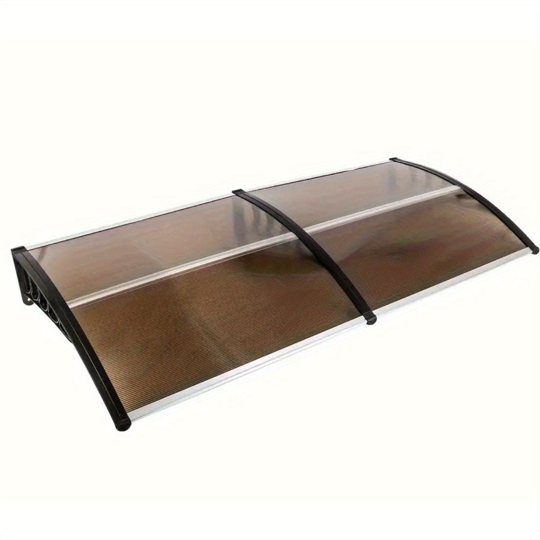 UV-Protected Waterproof Exterior Awning for Doors & Windows, 203.2x96.52cm, Easy Install - Weatherproof Brown Design