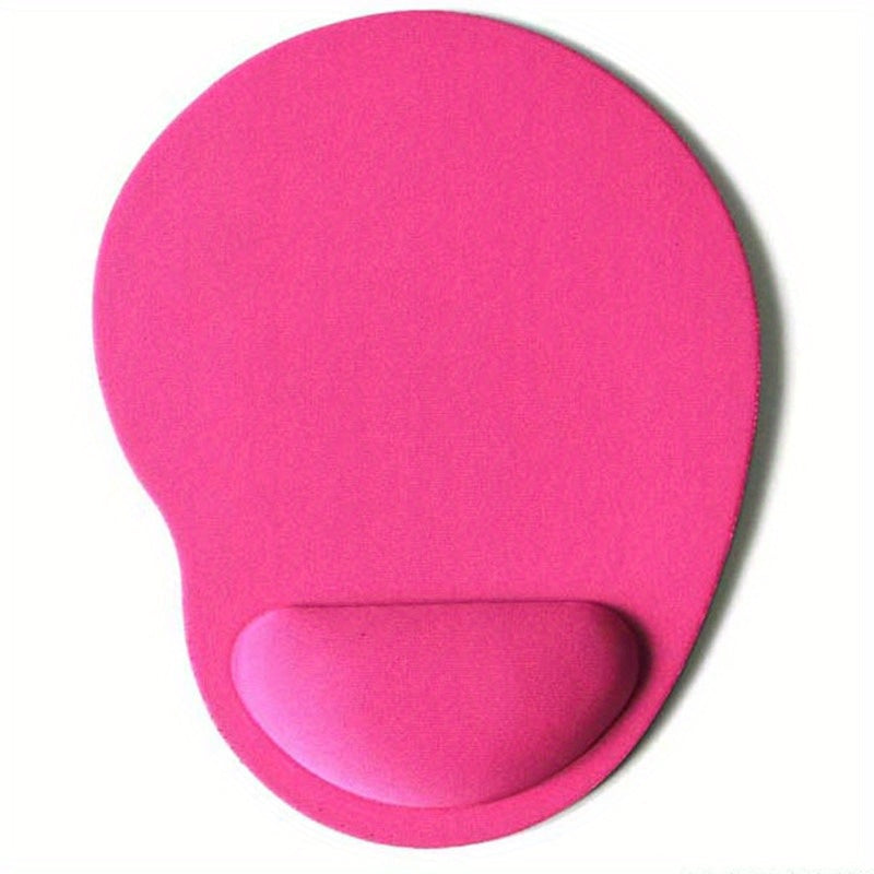 Ergonomic mouse pad with rubber wrist rest - Guards wrist during extended work periods